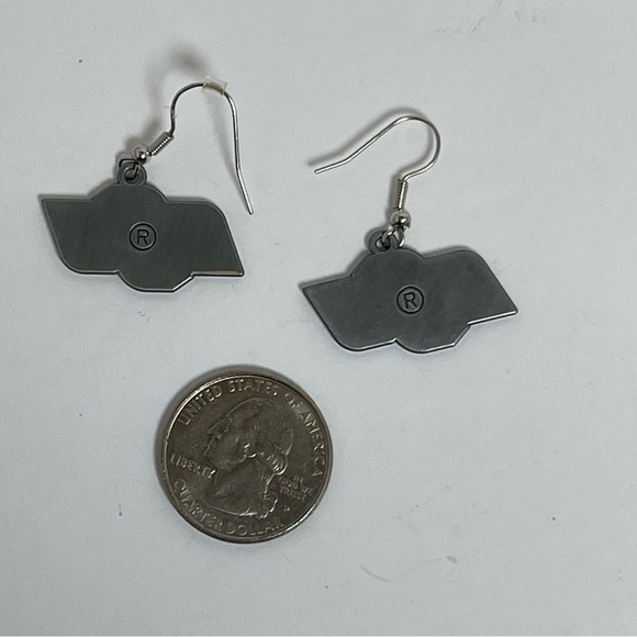 OSU Logo Dangle Earrings Silver Tone - Picture 3 of 3